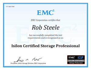 ICSP Isilon Certified Storage Professional