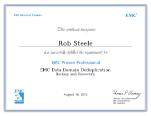 EMC Data Domain Backup and Recovery